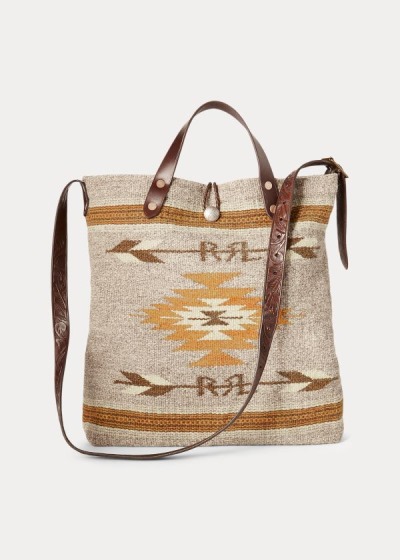 Women's Ralph Lauren Handwoven Southwestern Tote Bags | 956478WDV